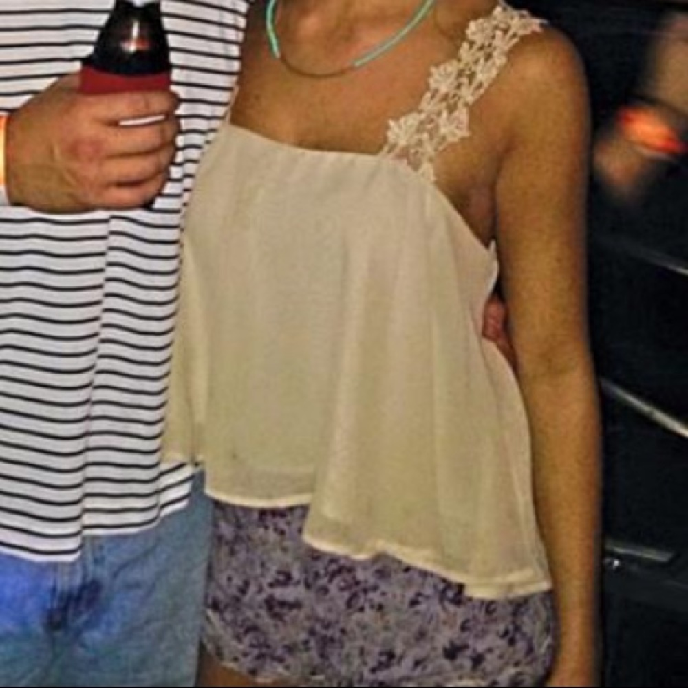 Cute tank with lacey straps
